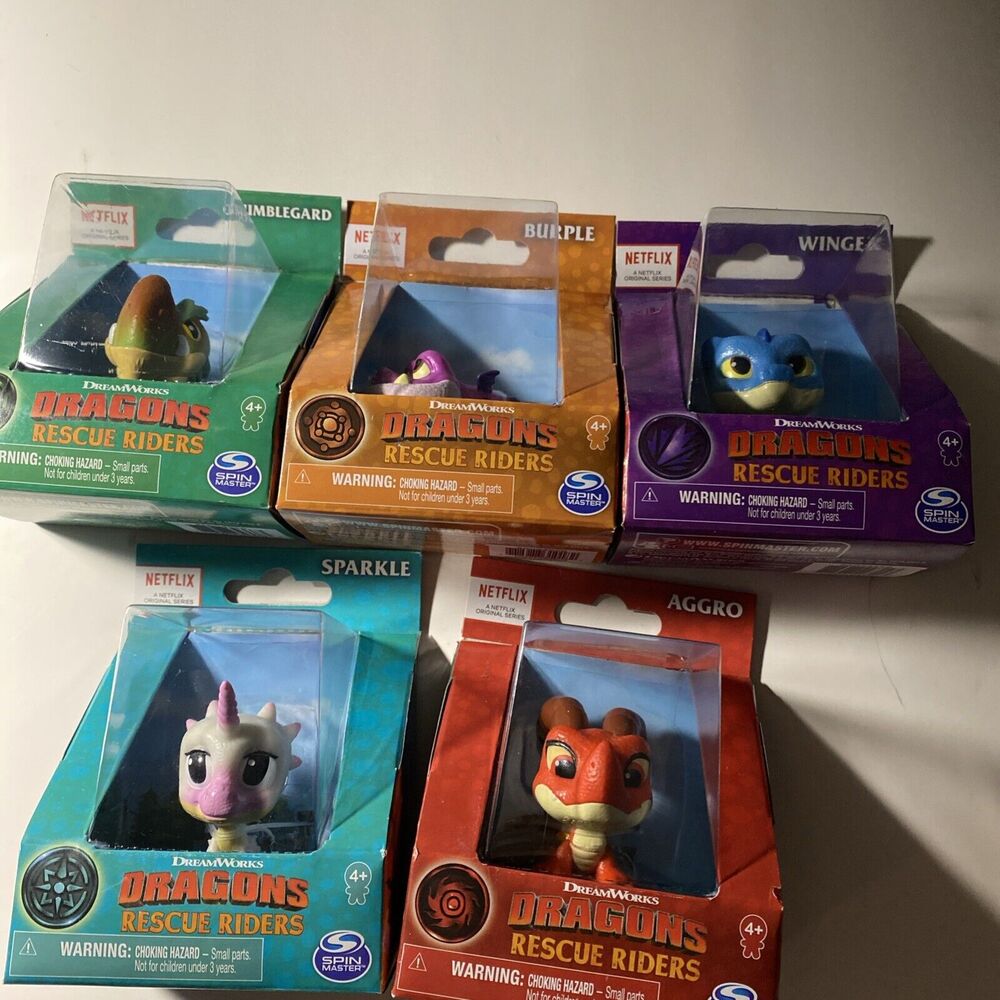 Dragons Rescue Riders Spinmaster Netflix Dreamworks AGGRO,BURPLE ,WINGER, SPRAKL